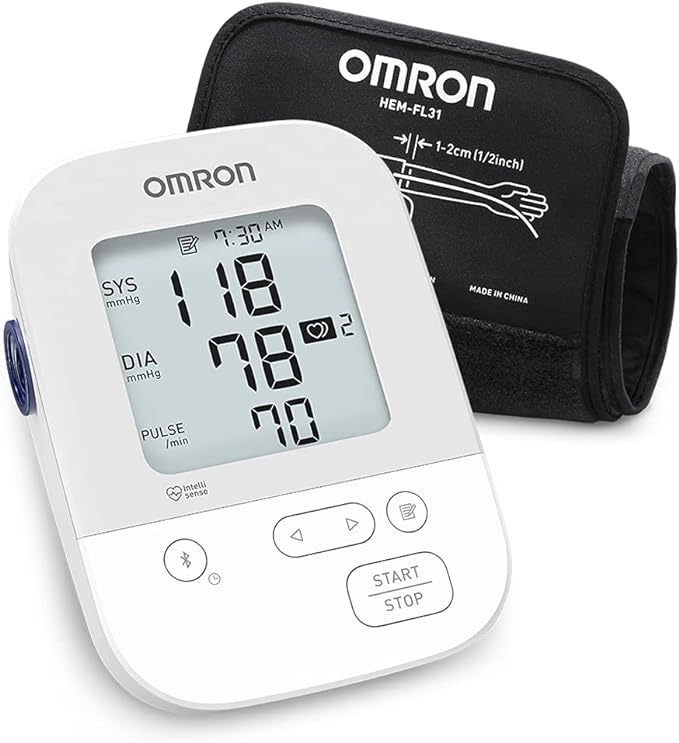 OMRON Monitor de presión arterial plateado