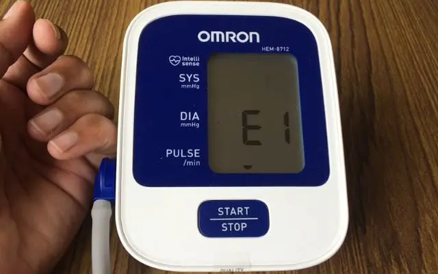 Error E1 en tensiometros Omron: Causas y soluciones